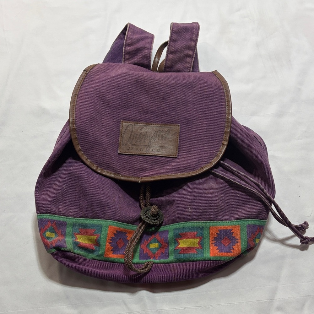 Vintage Arizona Jean Co. Sun faded cinch backpack